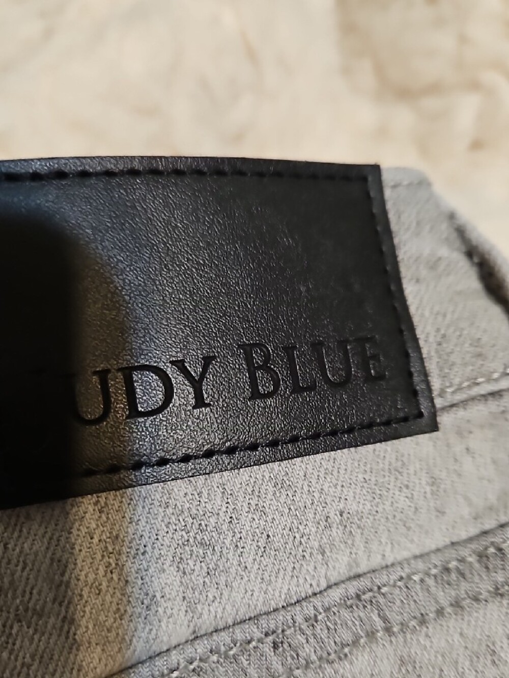 Judy Blue Light Gray Wide-Leg Flare Jeans with Front Seam Detail - Picture 6 of 10